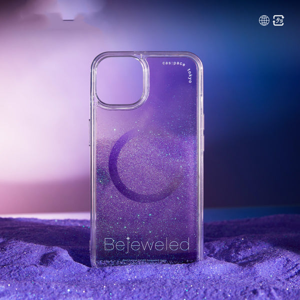 Bejeweled Purple Glitter Liquid Phone Case